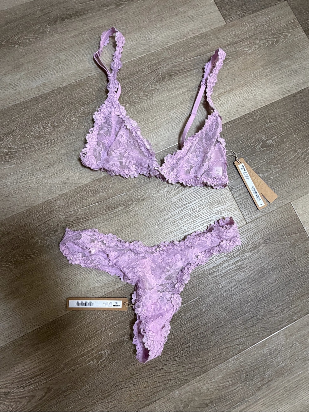 Skims Lace Bralette Set - Lavender